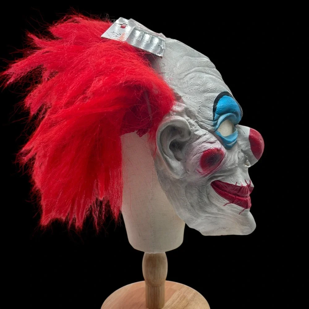 NEW Halloween Clown Mask Red Hair Adult‎ Costume Horror By Way to Celebrate